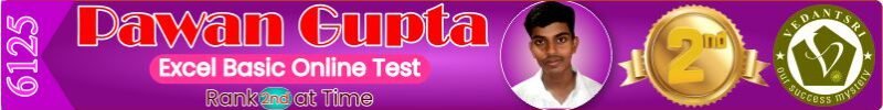 Ritu Keshari VedantSri Tally Basic Online Test Series Rank 1st